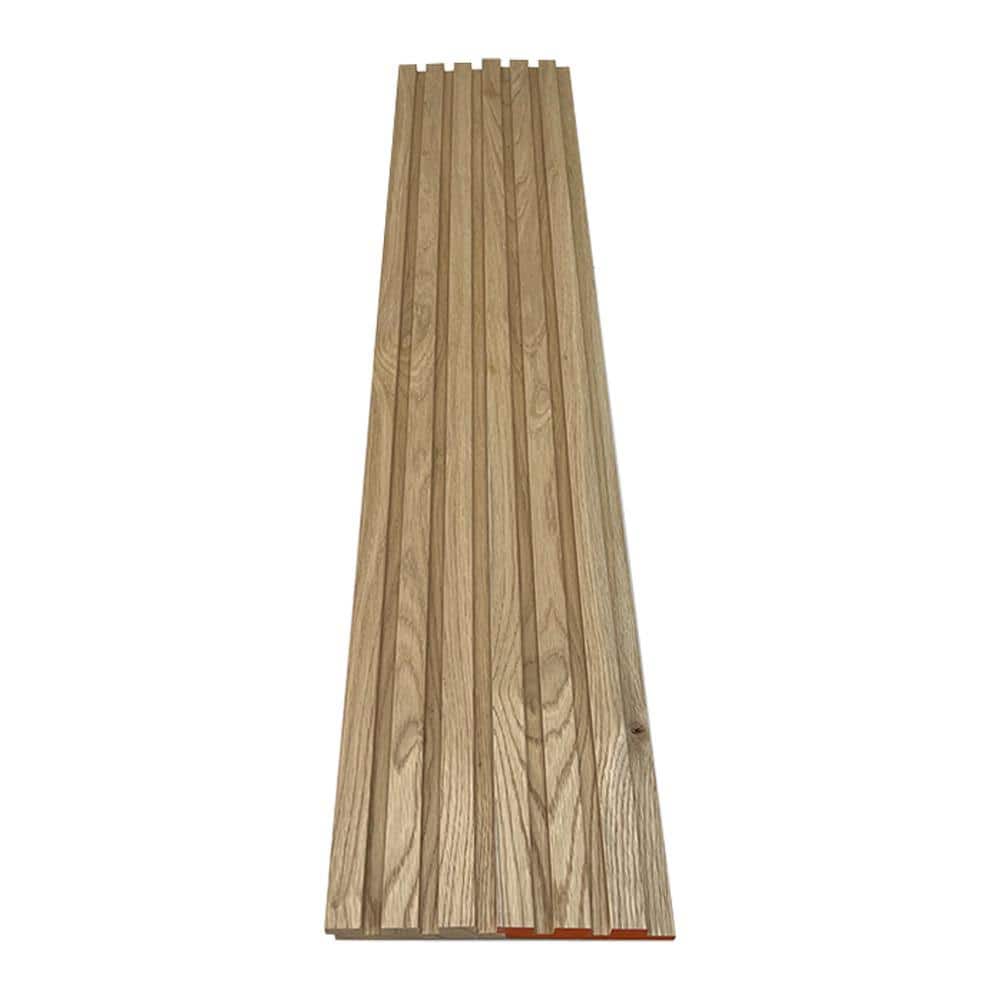Swaner Hardwood 1 in. x 5 in. x 8 ft. White Oak Shiplap Slat Wall Hardwood Board (2-Pack) (2)