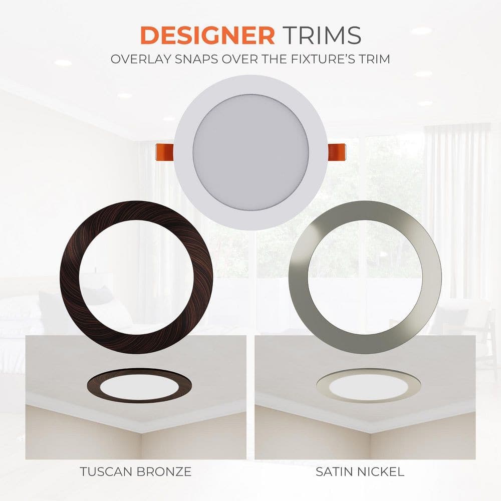 HALO 6 in. Selectable for Use in New Construction/Remodel/Retrofit Installation, Integrated LED Canless Downlight w/2 Trims (4)