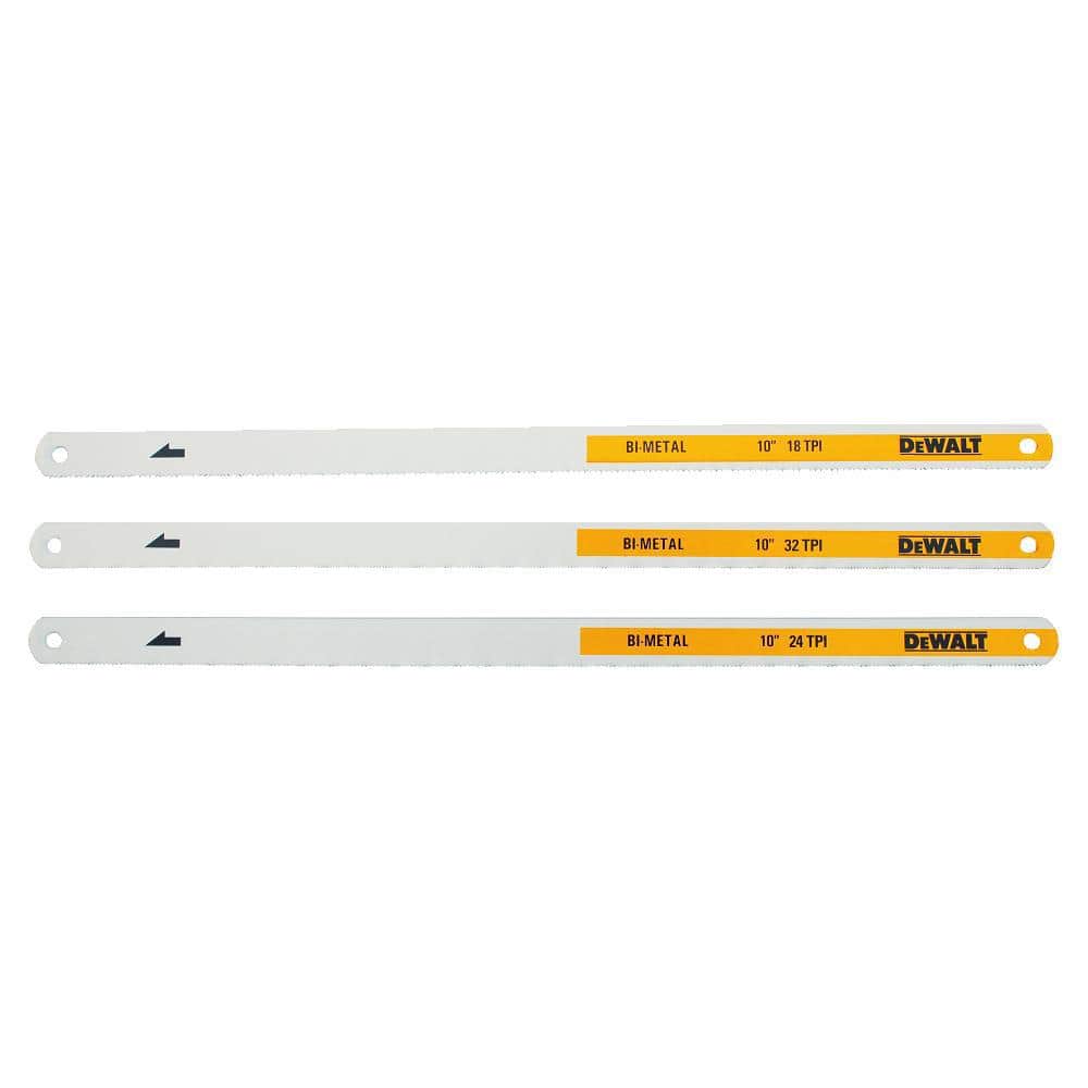 DEWALT 10 in. 18, 24 and 32-TPI Bi-Metal Hacksaw Blade (3-Pack) (4)