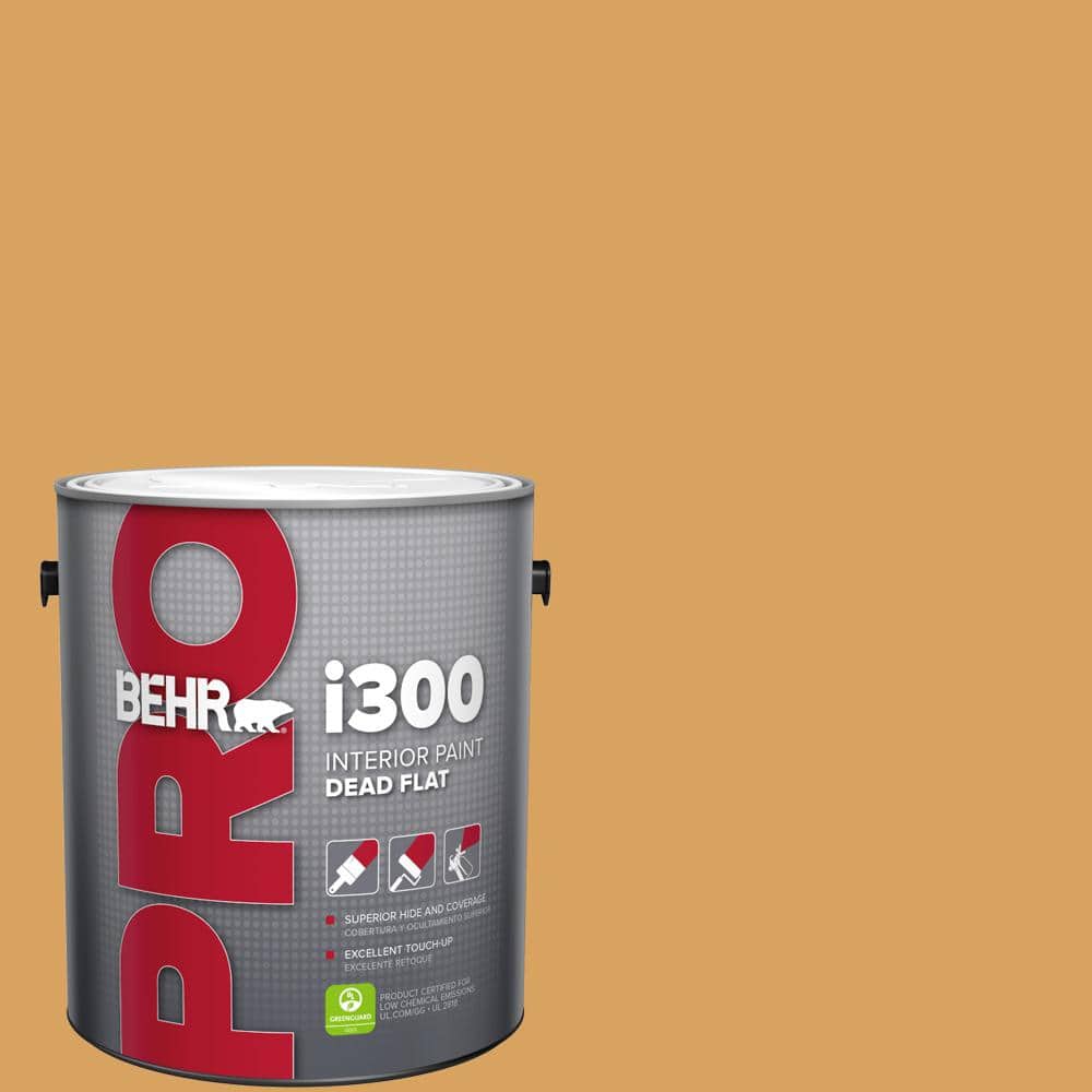BEHR PRO 1 gal. #MQ4-10 Amber Brew Dead Flat Interior Paint