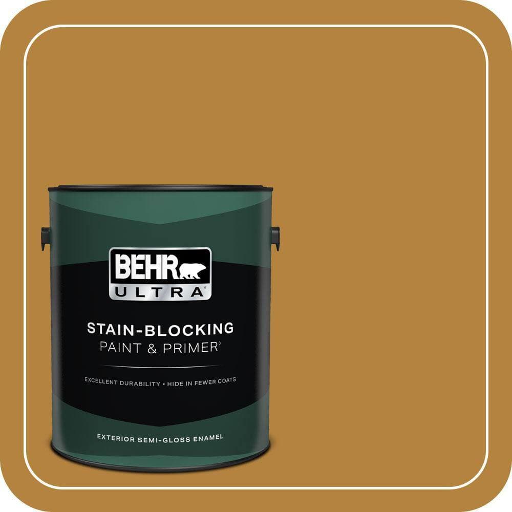 BEHR ULTRA 1 gal. #S-H-330 Honeysuckle Blast Semi-Gloss Enamel Exterior Paint & Primer