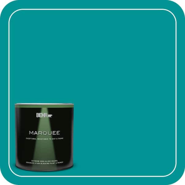 BEHR MARQUEE 1 qt. #P460-6 Paradise Landscape Semi-Gloss Enamel Exterior Paint & Primer (2)
