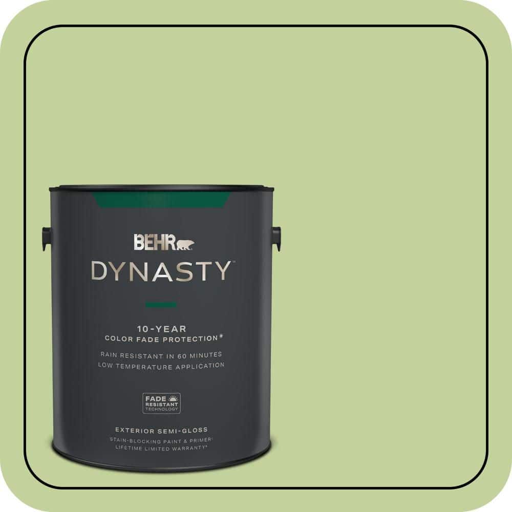 BEHR DYNASTY 1 gal. #P370-4 Cricket Field Semi-Gloss Enamel Exterior Stain-Blocking Paint & Primer
