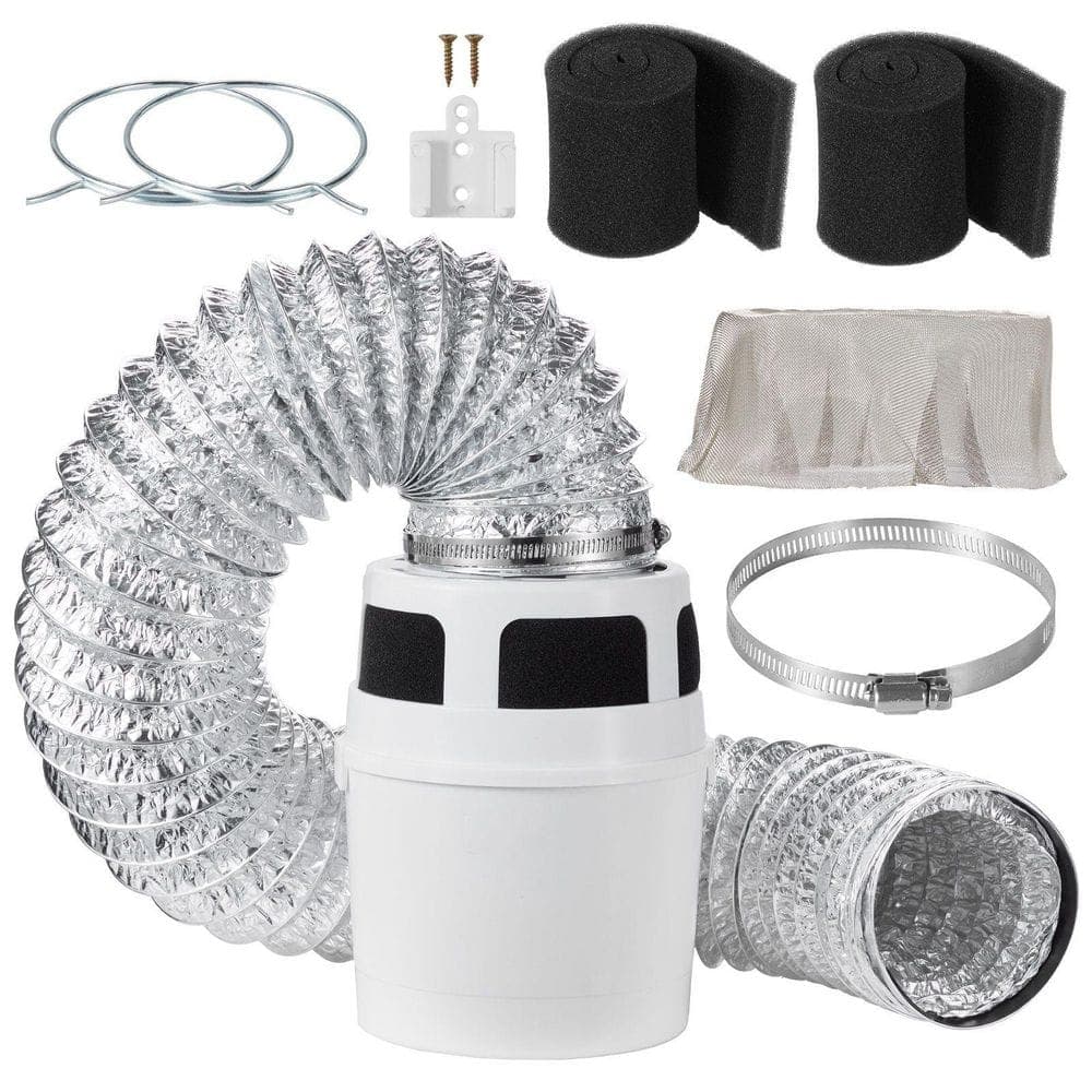 Tahanbath 3-in-1 Indoor Dryer Vent Kit with 4 in. 5 ft. Extendable Exhaust Hose (1)