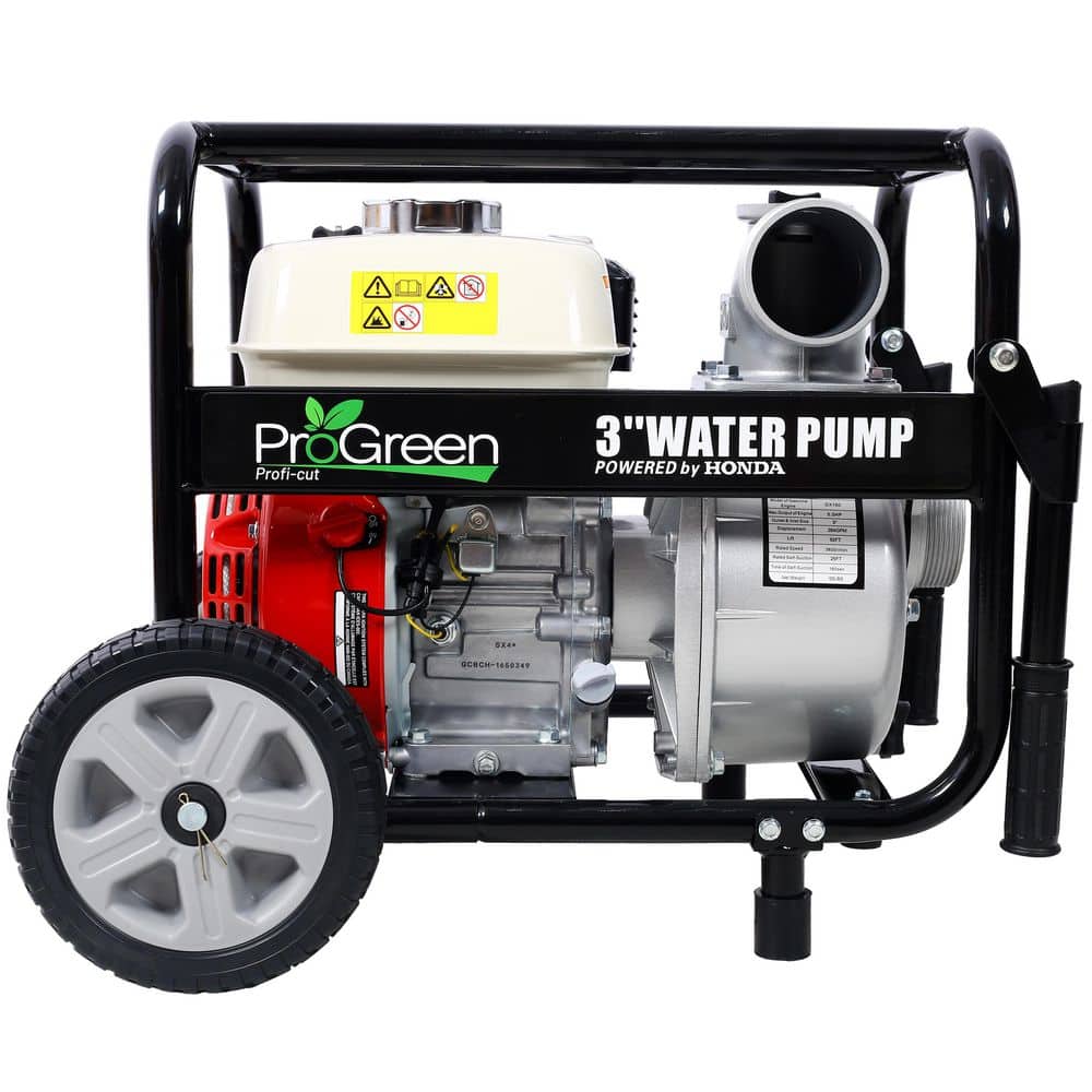 Tahanbath Water Pump 3 in. 264Gpm, 163cc Honda GX160 Engine, 3 in. NPT COUPLER, WITH ACCESSORIES KIT AND HANDLE WHEEL KIT (3)
