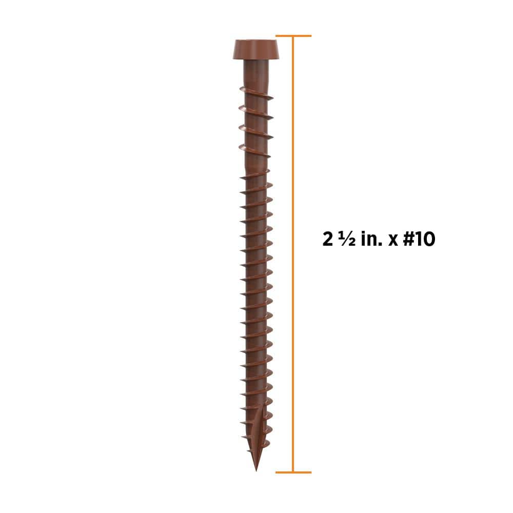 CAMO #10 2-1/2 in. Redwood Star Drive Trim-Head Composite Deck Screw (350-Count) (2)