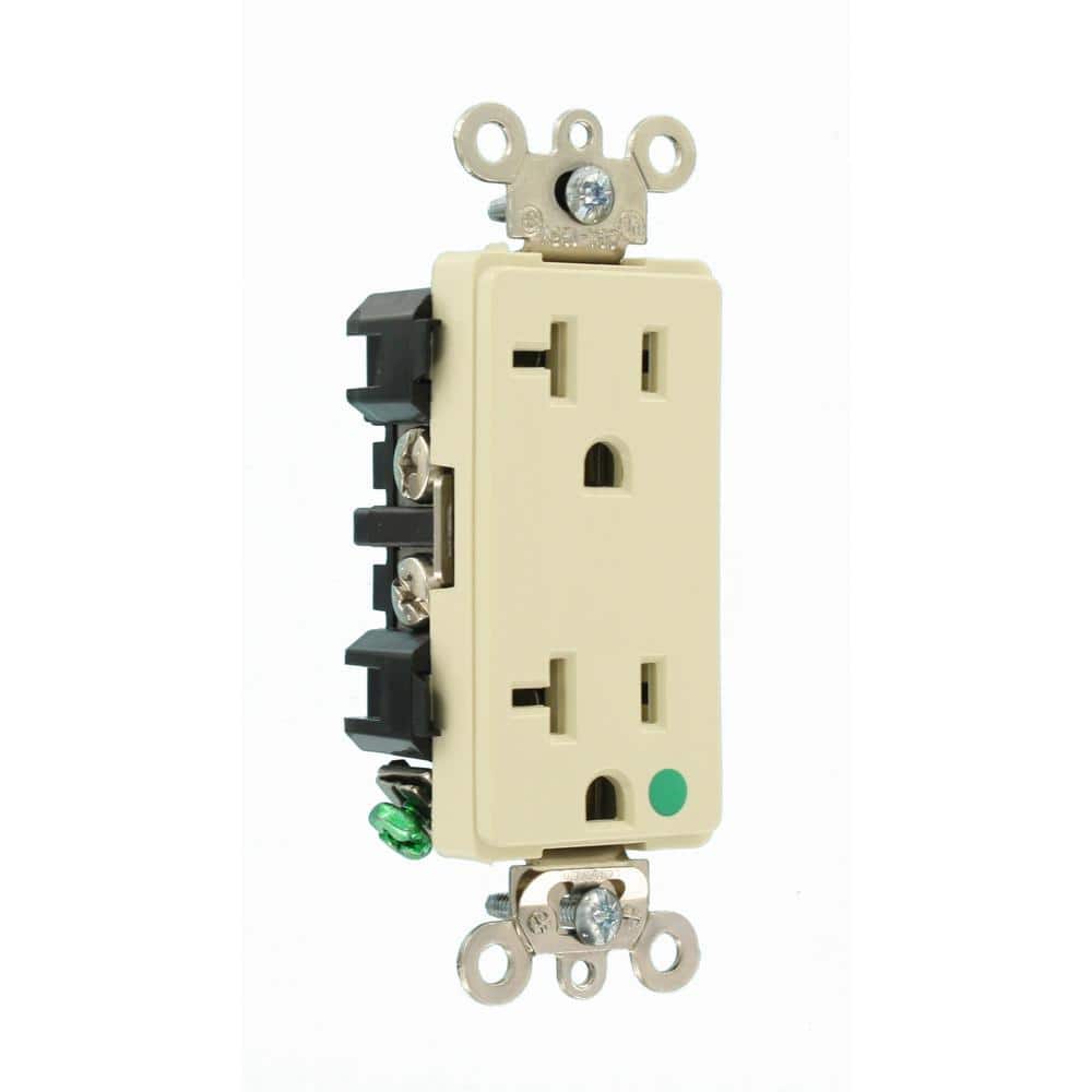 Leviton Decora Plus Amp 125 V Hospital Grade Duplex Outlet/Receptacle, (1-Pack) (2)