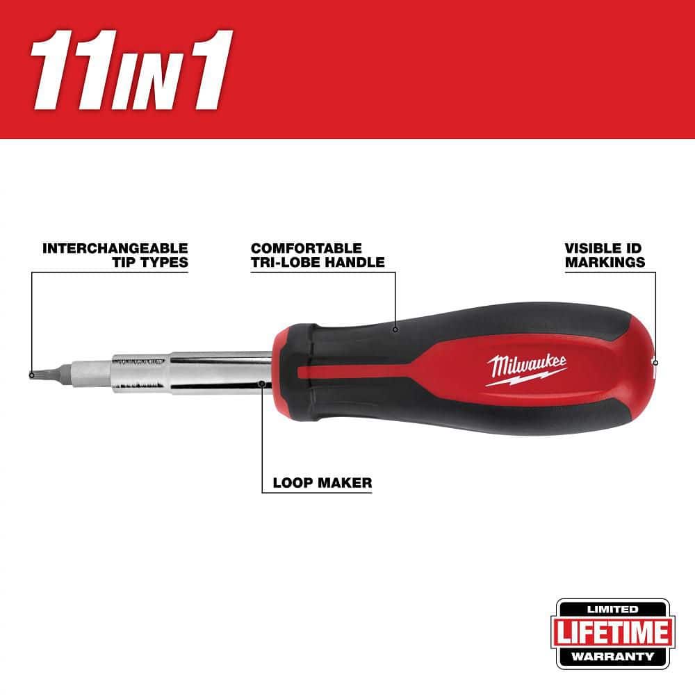 Milwaukee 11-in-1 Multi-Bit Screwdriver and 6-in-1 Stubby Multi-Bit Screwdriver Set (2-Piece) (2)
