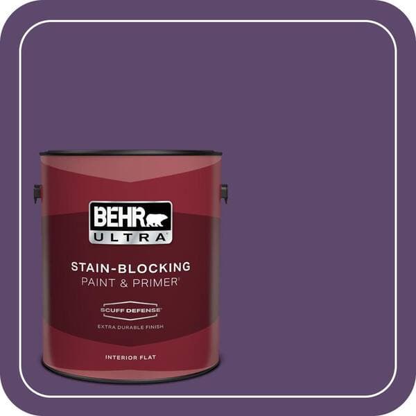 BEHR ULTRA 1 gal. #S-G-660 Wild Grapes Extra Durable Flat Interior Paint & Primer (2)