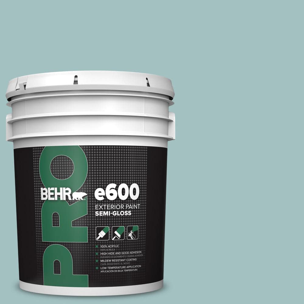 BEHR PRO 5 gal. #S440-3 Aspiring Blue Semi-Gloss Exterior Paint