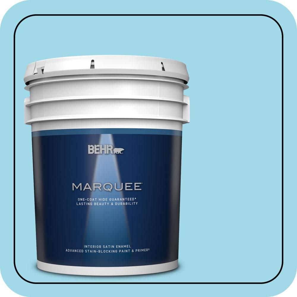 BEHR MARQUEE 5 gal. #520A-3 Nevada Sky Satin Enamel Interior Paint & Primer