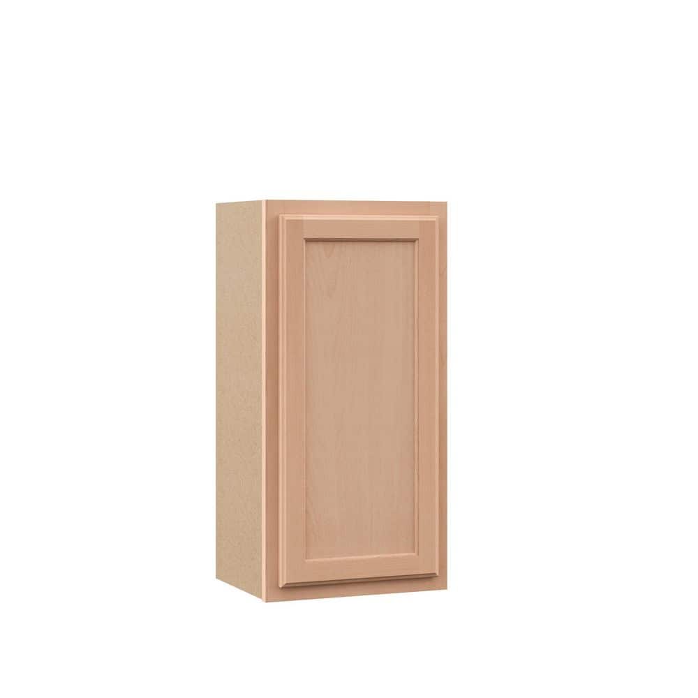 Hampton Bay Recessed Panel 15 in. W x 12 in. D x 30 in. H Assembled Wall Kitchen Cabinet in Unfinished