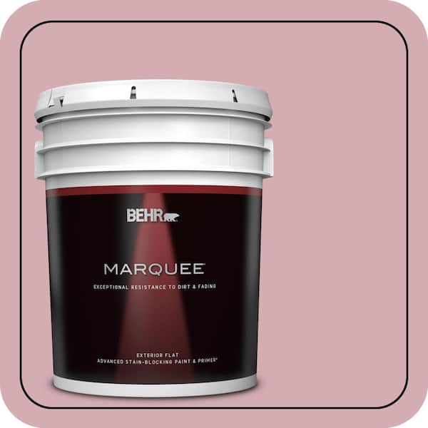 BEHR MARQUEE 5 gal. #S130-3 Ballet Rose Flat Exterior Paint & Primer (2)