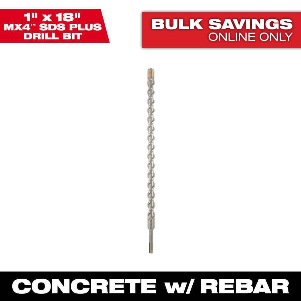 Milwaukee 1 in. x 18 in. 4-Cutter SDS-PLUS Carbide Drill Bit