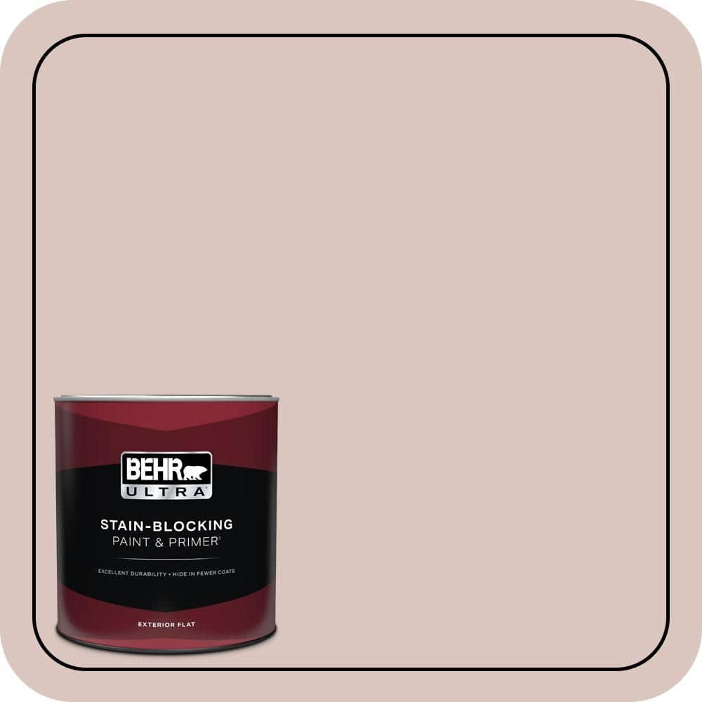 BEHR ULTRA 1 qt. #PPU2-06 Wisp of Mauve Flat Exterior Paint & Primer
