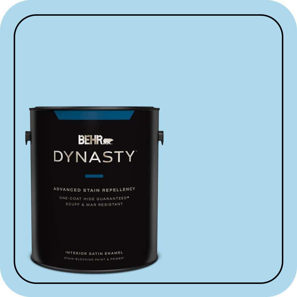 BEHR DYNASTY 1 gal. #540A-3 Blue Feather Satin Enamel Interior Paint & Primer