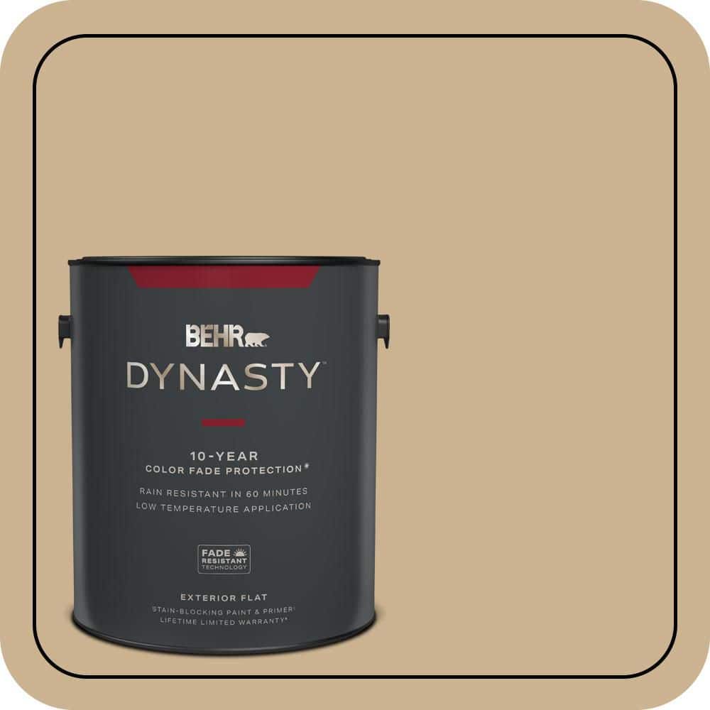 BEHR DYNASTY 1 gal. #PWL-84 Tropical Tan Flat Exterior Stain-Blocking Paint & Primer