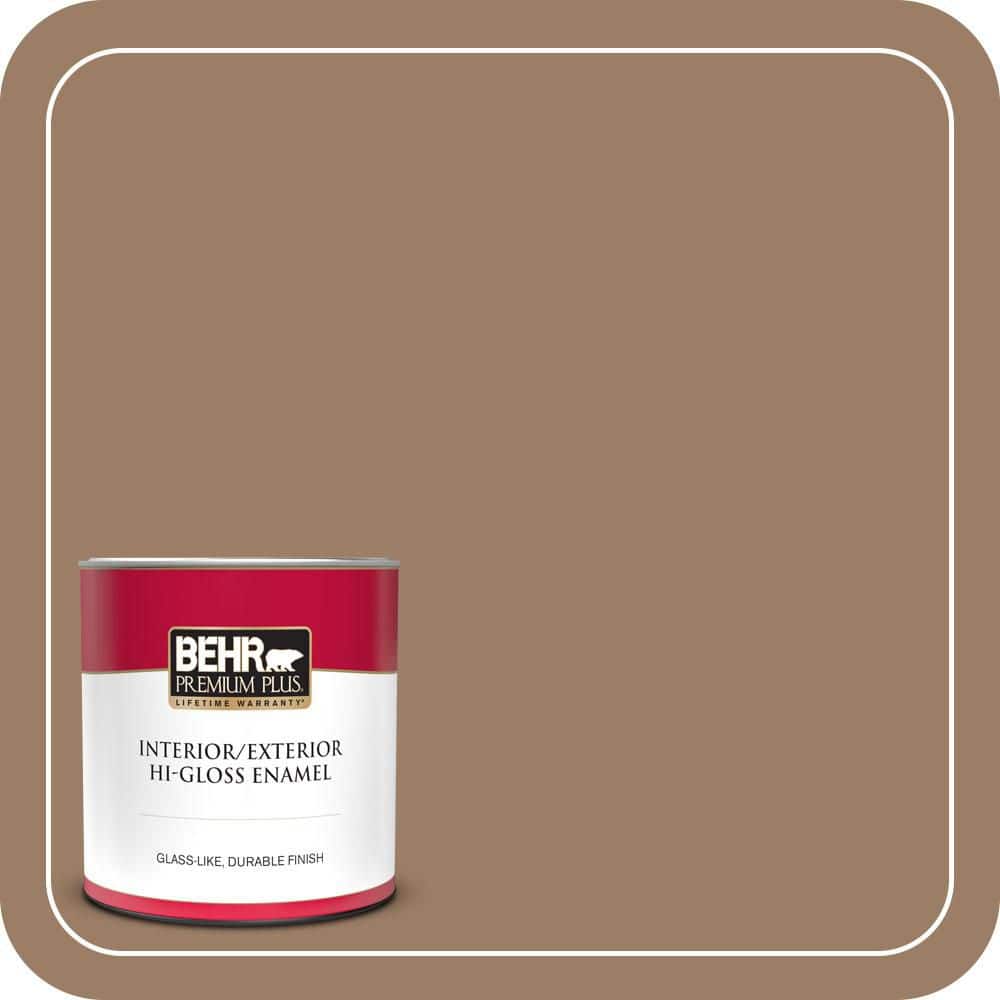BEHR PREMIUM PLUS 1 qt. #MQ2-19 Home Sweet Home Hi-Gloss Enamel Interior/Exterior Paint & Primer (2)