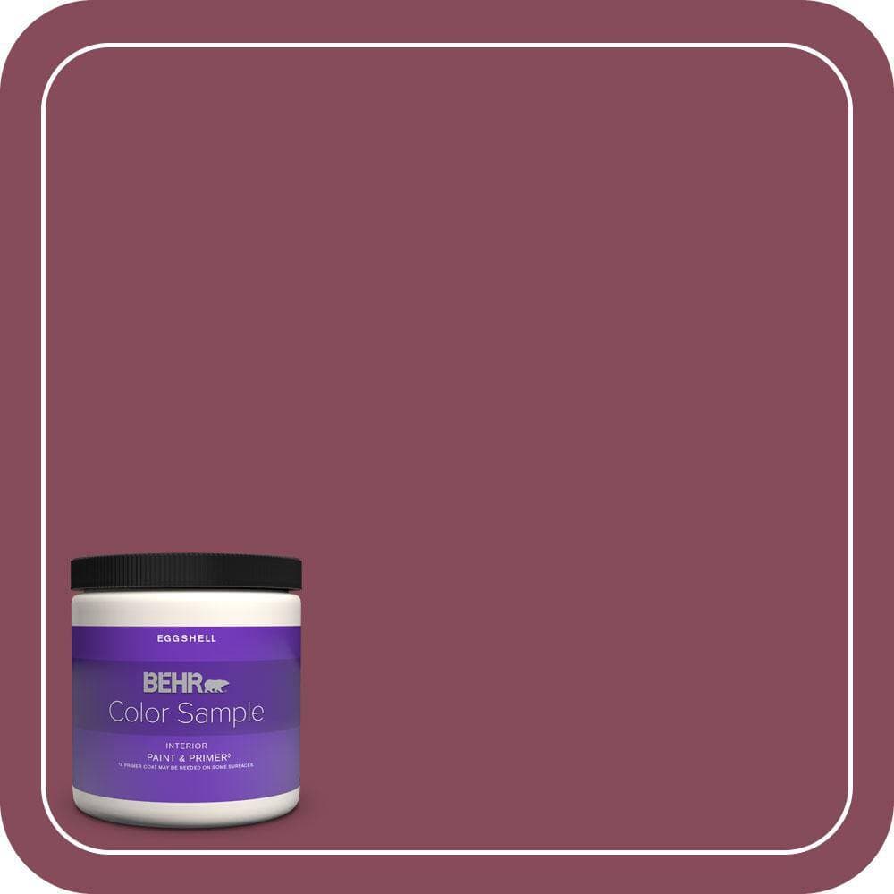 BEHR PREMIUM PLUS 8 oz. #MQ1-02 Wine Not Eggshell Enamel Interior Paint & Primer Color Sample