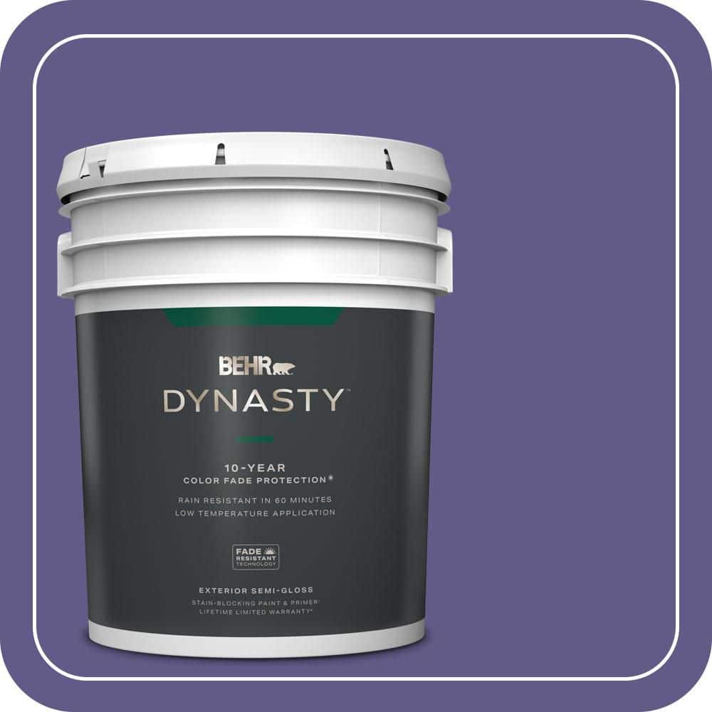 BEHR DYNASTY 5 gal. #S-G-640 Purple Balloon Semi-Gloss Exterior Stain-Blocking Paint & Primer