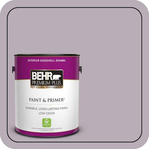 BEHR PREMIUM PLUS 1 gal. #670F-4 Silverberry Eggshell Enamel Low Odor Interior Paint & Primer (2)