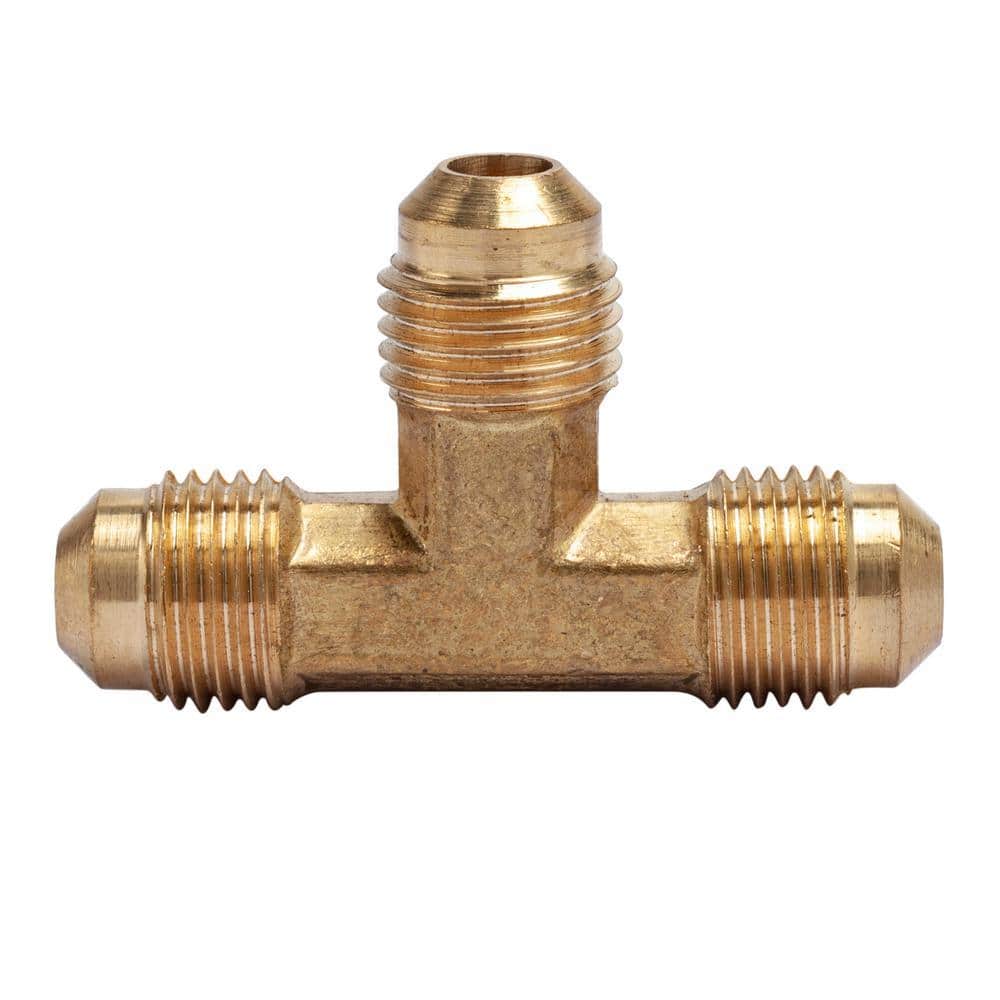 LTWFITTING 5/16 in. Brass Flare Tee Fitting (5-Pack) (1)