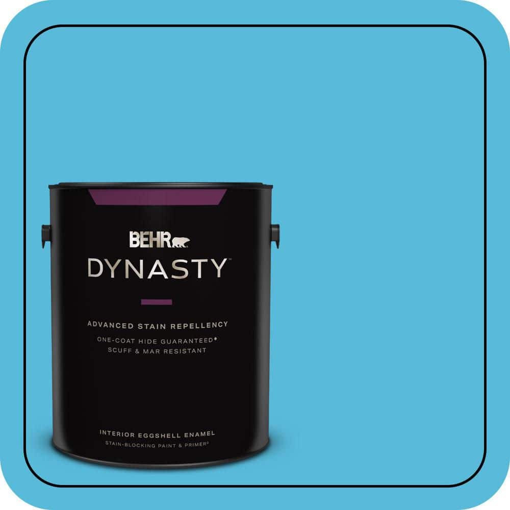 BEHR DYNASTY 1 gal. #530B-5 Azurean Eggshell Enamel Interior Stain-Blocking Paint & Primer