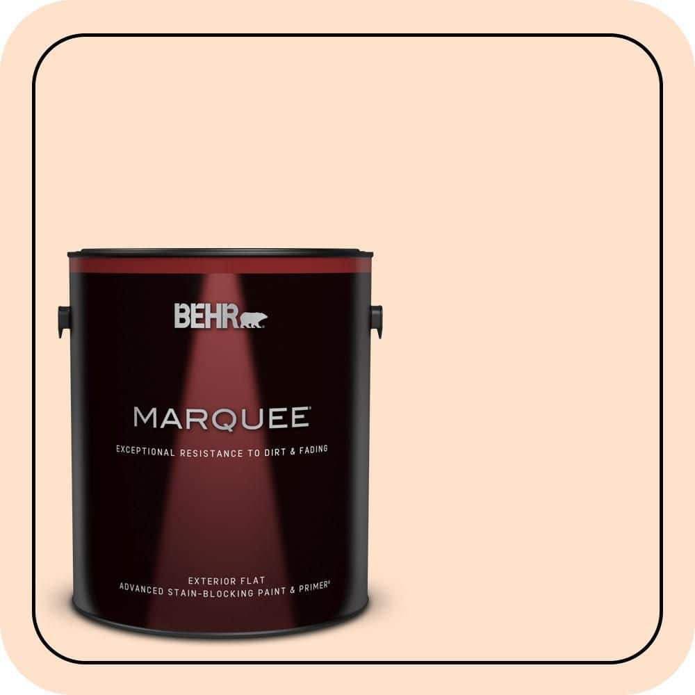 BEHR MARQUEE 1 gal. #P200-1 Melted Marshmallow Flat Exterior Paint & Primer