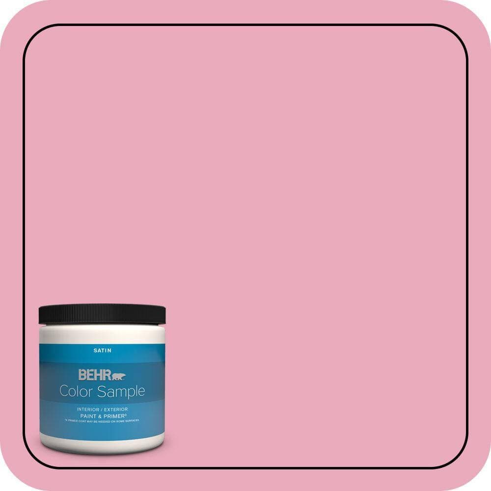 BEHR PREMIUM PLUS 8 oz. #T11-14 Kawaii Satin Enamel Interior/Exterior Paint & Primer Color Sample