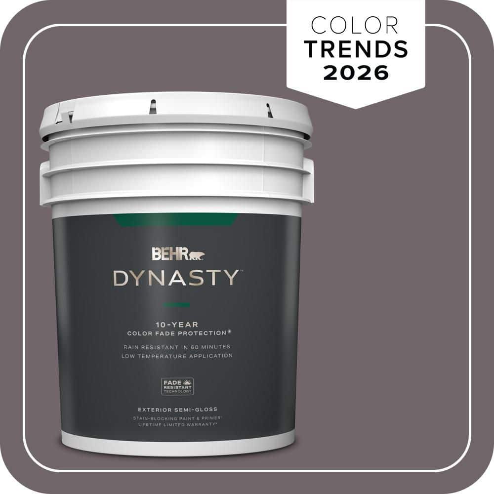 BEHR DYNASTY 5 gal. #N570-5 Curtain Call Semi-Gloss Exterior Stain-Blocking Paint & Primer