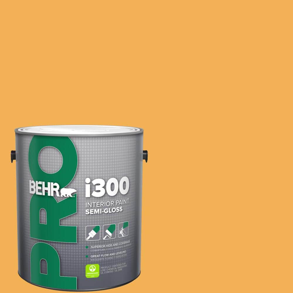 BEHR PRO 1 gal. #PMD-20 Goldenrod Field Semi-Gloss Interior Paint