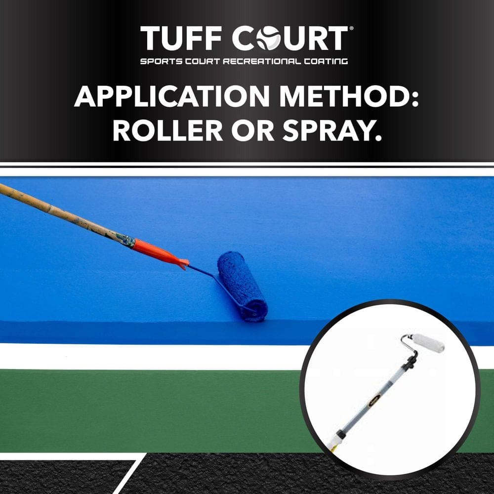 TUFF COAT Tuff Court UT-408 5-Gl Court Green Non-Skid Durable Sport Court Paint Coating for Pickleball Tennis and Basketball Court (2)