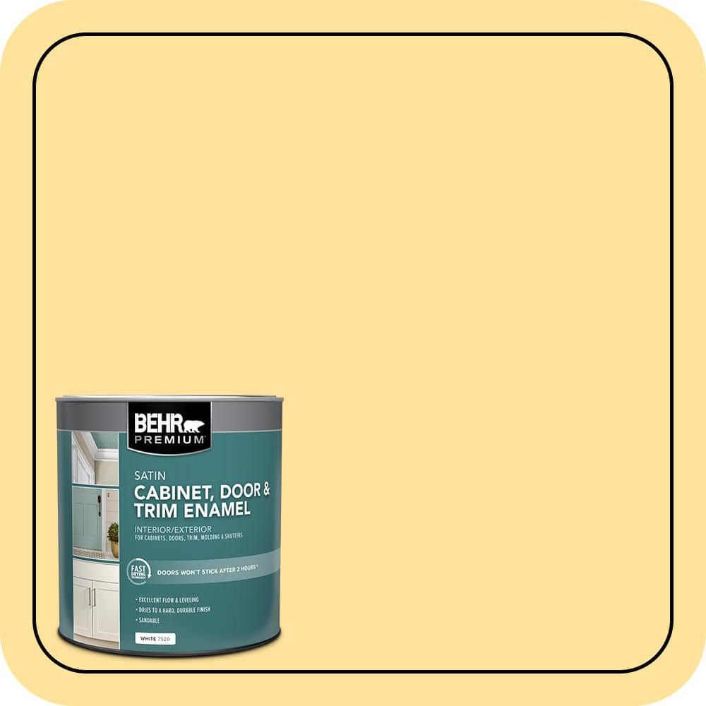 BEHR PREMIUM 1 qt. #P290-3 Roasted Corn Satin Enamel Interior/Exterior Cabinet, Door & Trim Paint