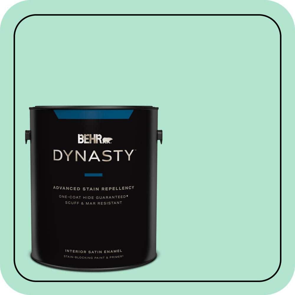 BEHR DYNASTY 1 gal. #P420-2 Crystal Rapids Satin Enamel Interior Stain-Blocking Paint and Primer