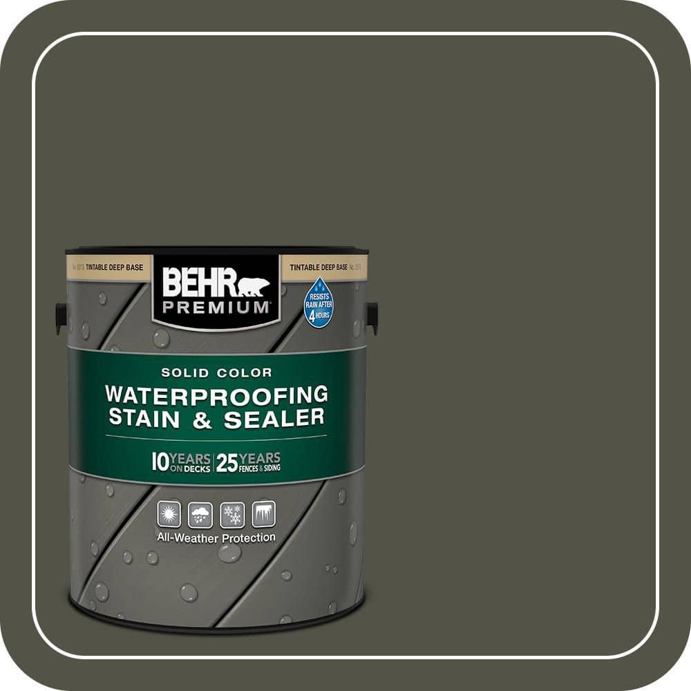 BEHR PREMIUM 1 gal. #SC-108 Forest Solid Color Waterproofing Exterior Wood Stain and Sealer (1)