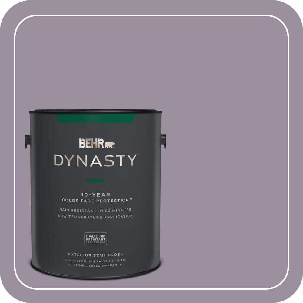 BEHR DYNASTY 1 gal. #PPU16-13 Duchess Lilac Semi-Gloss Enamel Exterior Stain-Blocking Paint & Primer