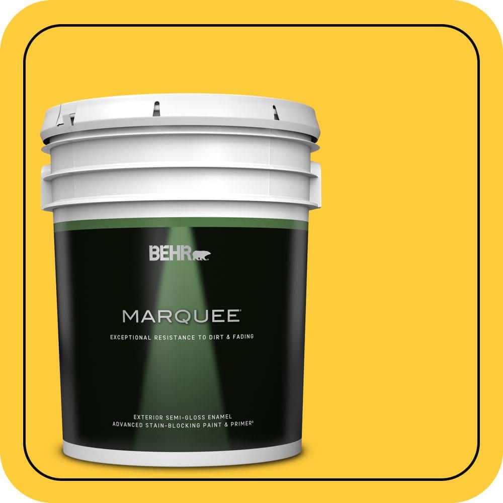 BEHR MARQUEE 5 gal. #S-G-360 Bright Star Semi-Gloss Enamel Exterior Paint & Primer