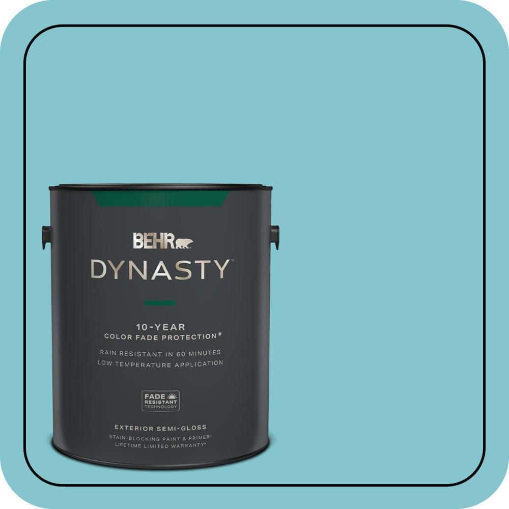 BEHR DYNASTY 1 gal. #520D-4 Shallow Sea Semi-Gloss Enamel Exterior Stain-Blocking Paint & Primer