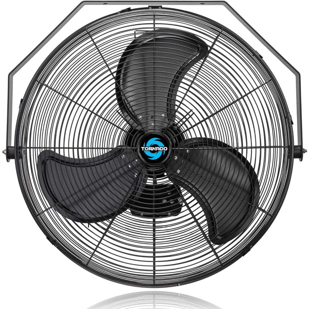 Tornado 24 in. 3-Speed IPX4 Water-Resistant High Velocity Wall Fan in Black Outdoor Rated with 6 ft. Cord (1)