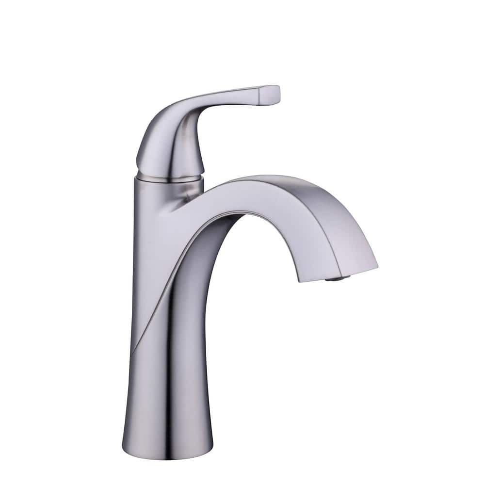 Glacier Bay Atterbury Single Hole Single-Handle High-Arc Bathroom Faucet in Brushed Nickel (4)