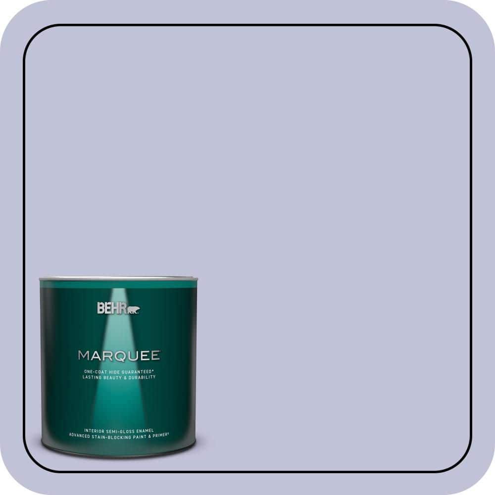 BEHR MARQUEE 1 qt. #M550-3 Foxglove One-Coat Hide Semi-Gloss Enamel Interior Paint & Primer