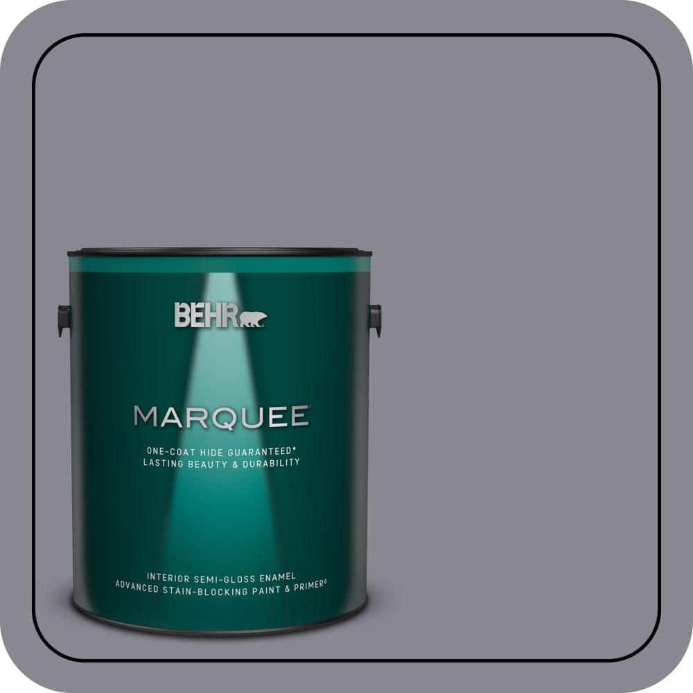 BEHR MARQUEE 1 gal. #N550-5 Box Office One-Coat Hide Semi-Gloss Enamel Interior Paint & Primer (1)
