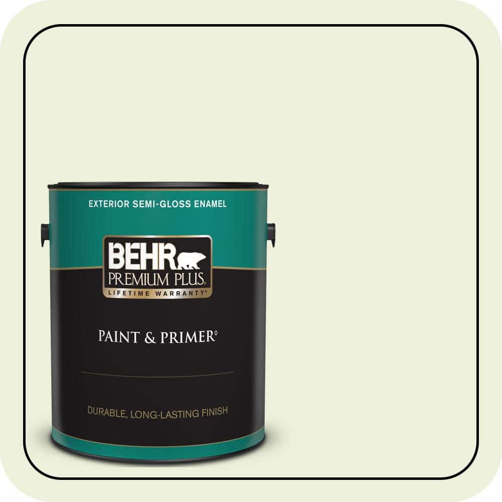 BEHR PREMIUM PLUS 1 gal. #P370-1 Moths Wing Semi-Gloss Enamel Exterior Paint & Primer