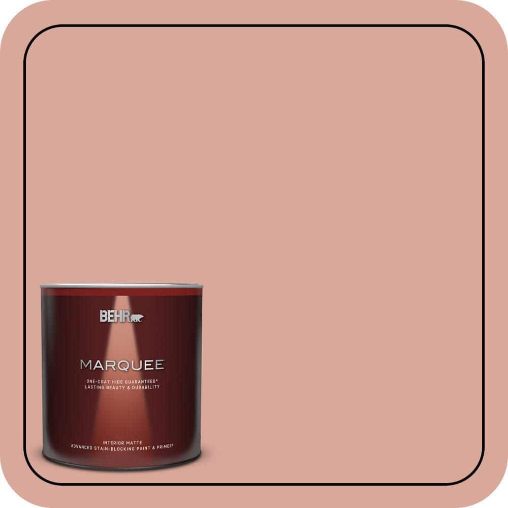 BEHR MARQUEE 1 qt. #PMD-70 Cottage Rose Matte Interior Paint & Primer