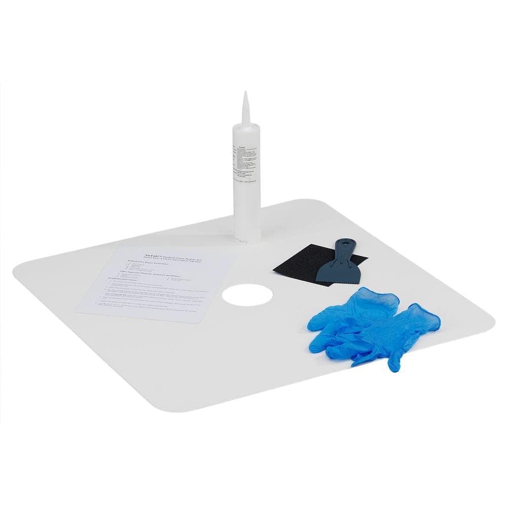 Unbranded 24 in. W x 24 in. L Shower Floor Repair Inlay Kit, White