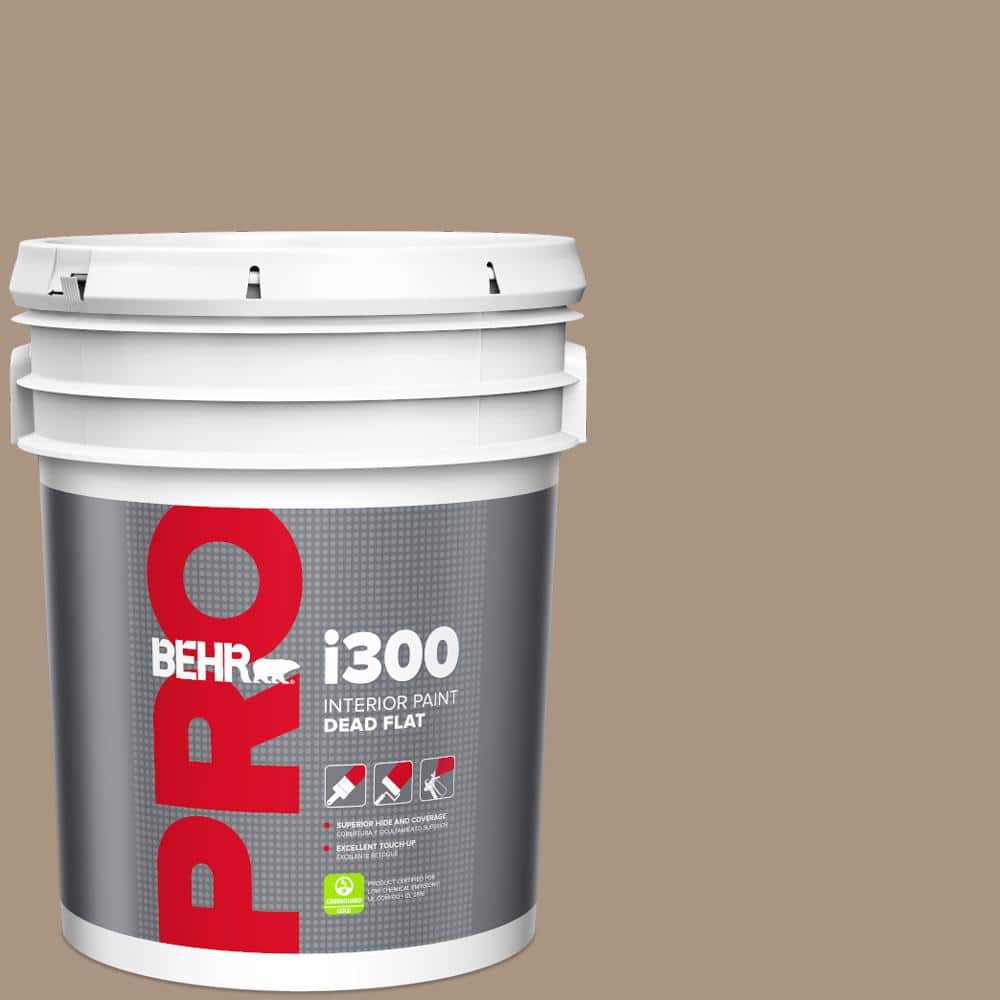 BEHR PRO 5 gal. #T17-11 Silent Sands Dead Flat Interior Paint