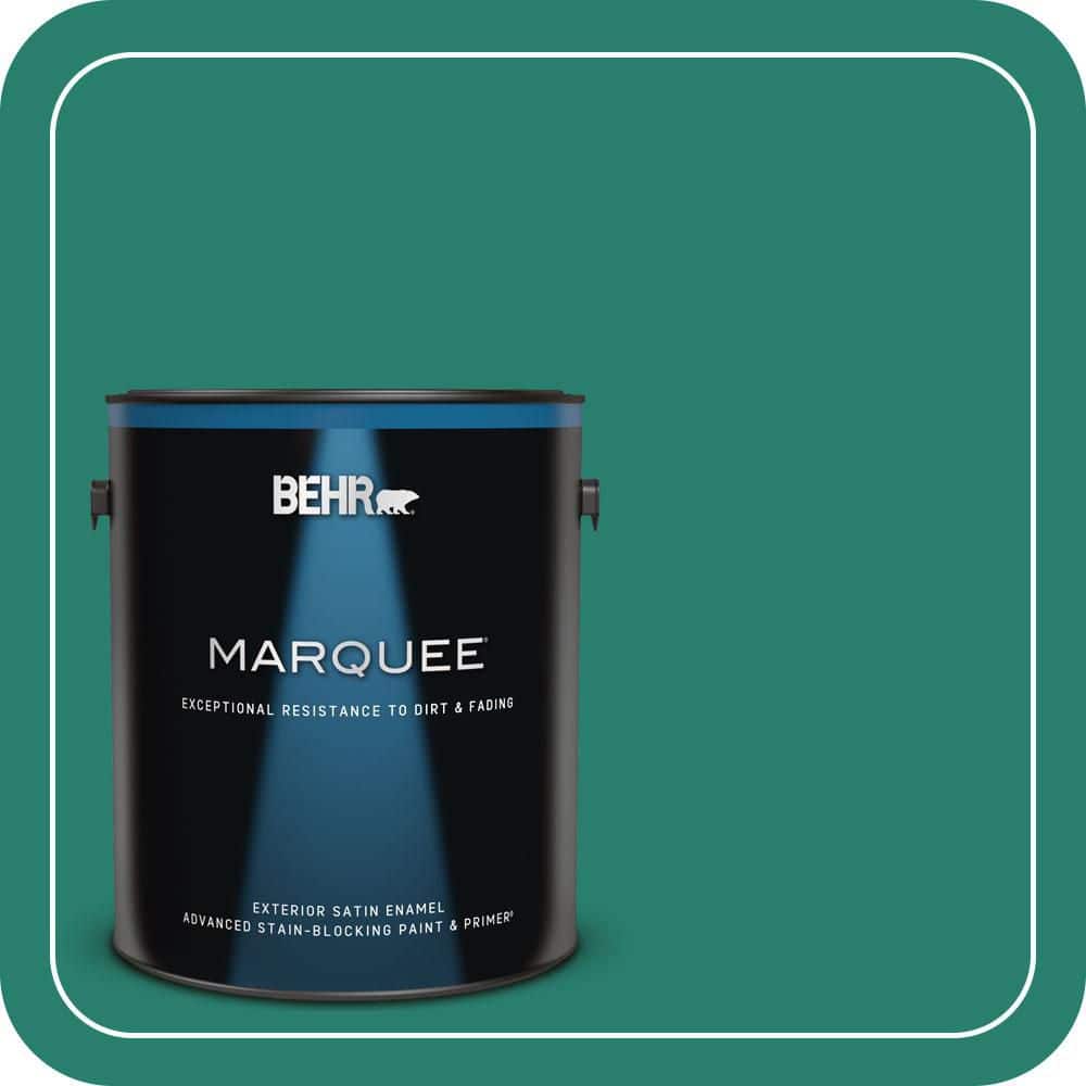 BEHR MARQUEE 1 gal. #P440-7 Mermaid Sea Satin Enamel Exterior Paint & Primer