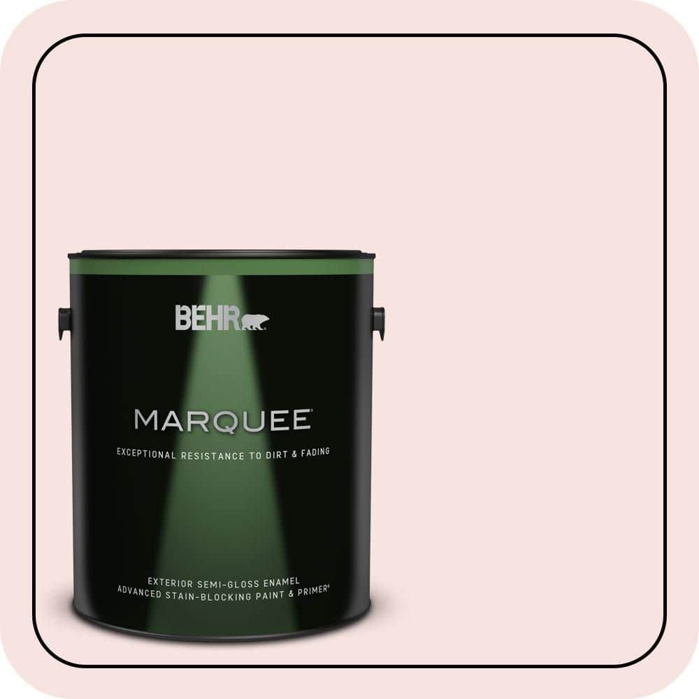 BEHR MARQUEE 1 gal. #RD-W02 Candy Floss Semi-Gloss Enamel Exterior Paint & Primer
