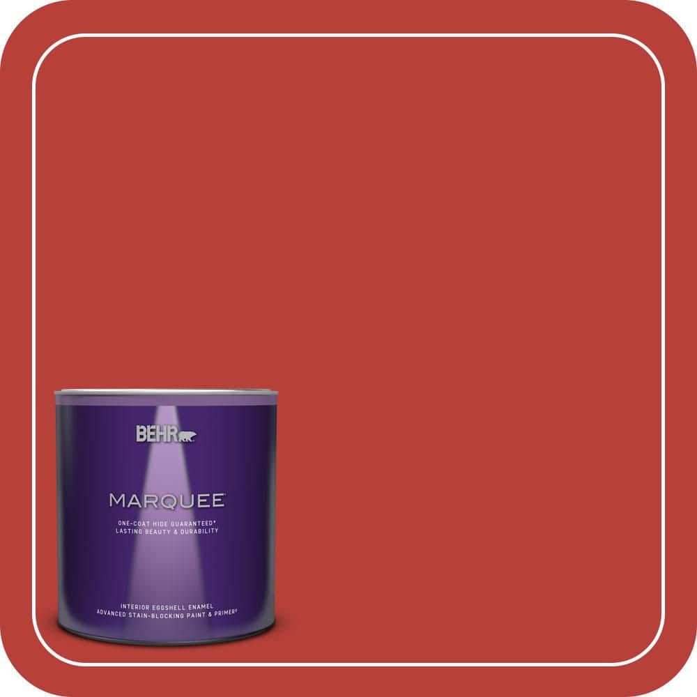 BEHR MARQUEE 1 qt. #PMD-85 Crimson Silk Eggshell Enamel Interior Paint & Primer