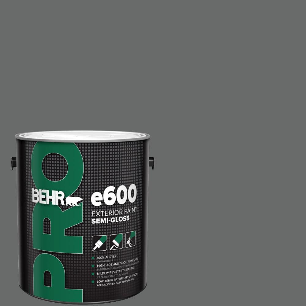 BEHR PRO 1 gal. #BXC-63 Molten Lead Semi-Gloss Exterior Paint